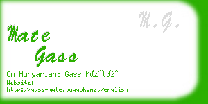 mate gass business card